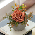 NayaFlora Artificial Silk Rose Arrangement with Vase