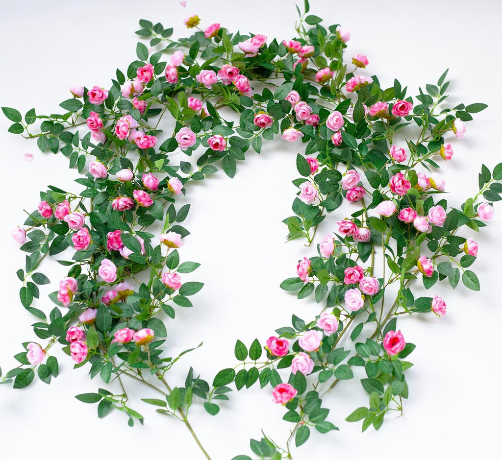 NayaFlora Bendable Artificial Rose Flower Garland for Wall & Home Decor