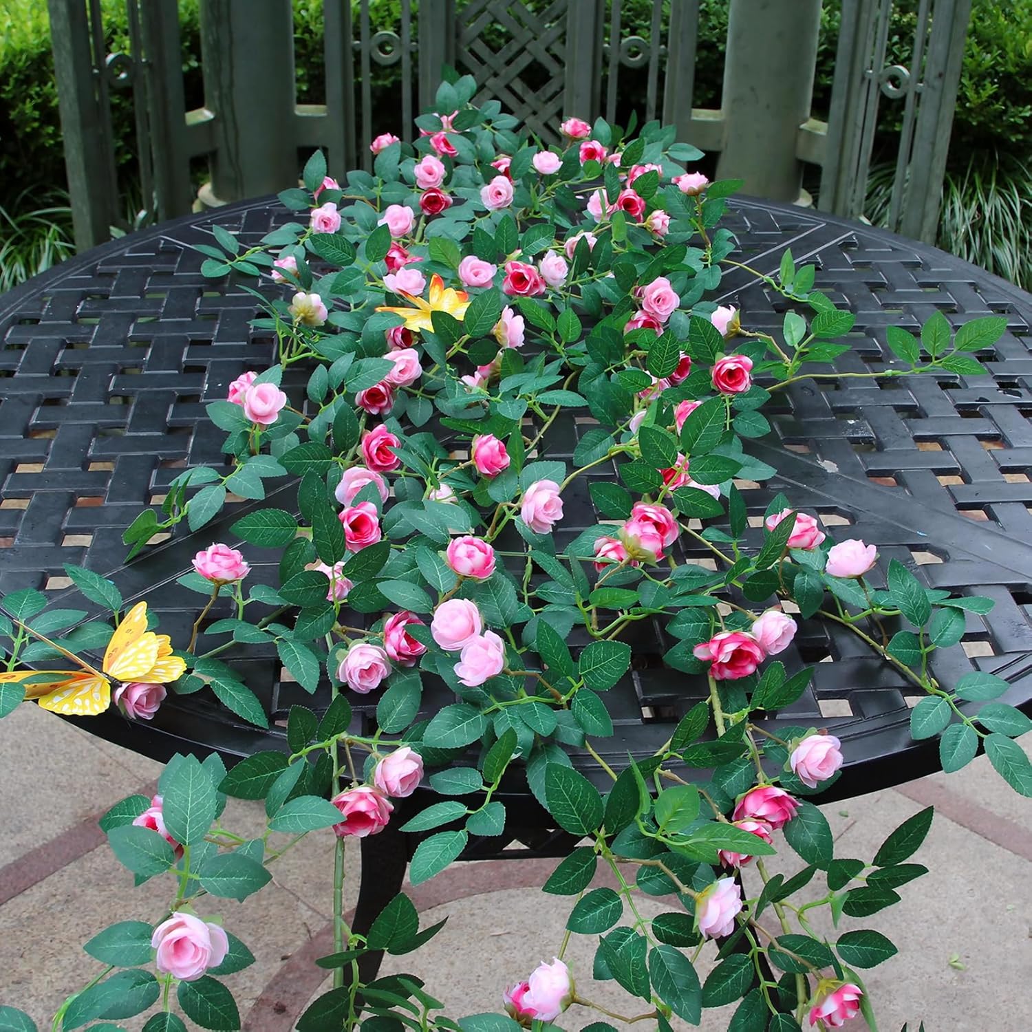 NayaFlora Bendable Artificial Rose Flower Garland for Wall & Home Decor