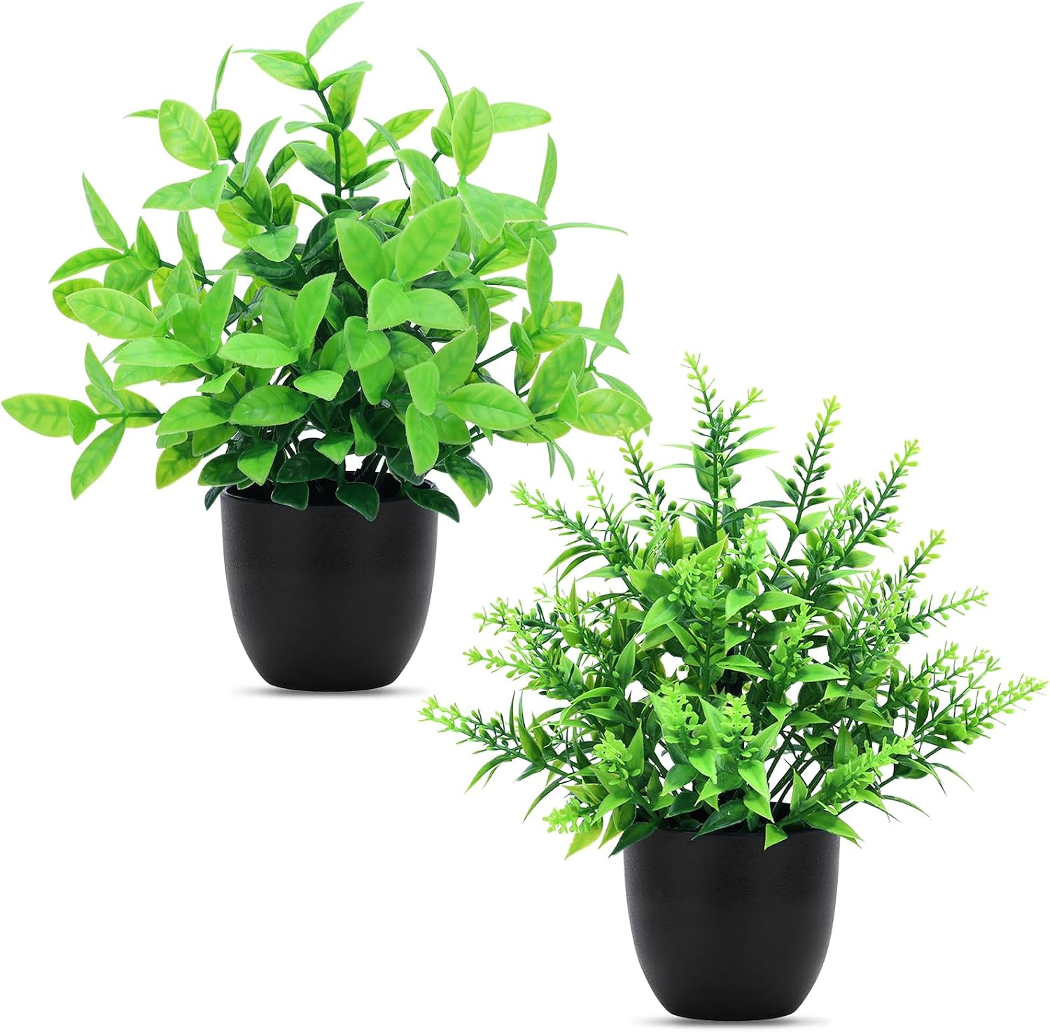 NayaFlora Artificial Daisy and Eucalyptus Potted Plants for Decor