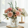 NayaFlora Artificial Dahlia Floral Arrangement with Vase