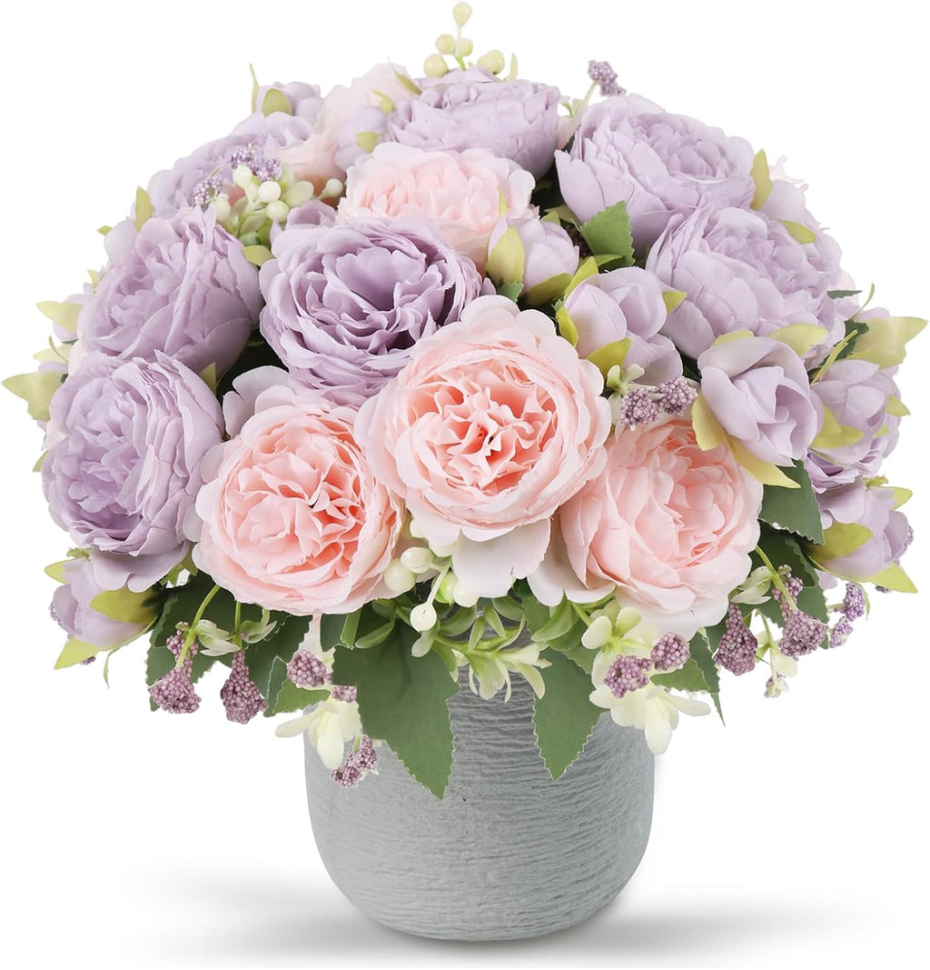 NayaFlora Artificial Dahlia Floral Arrangement with Vase