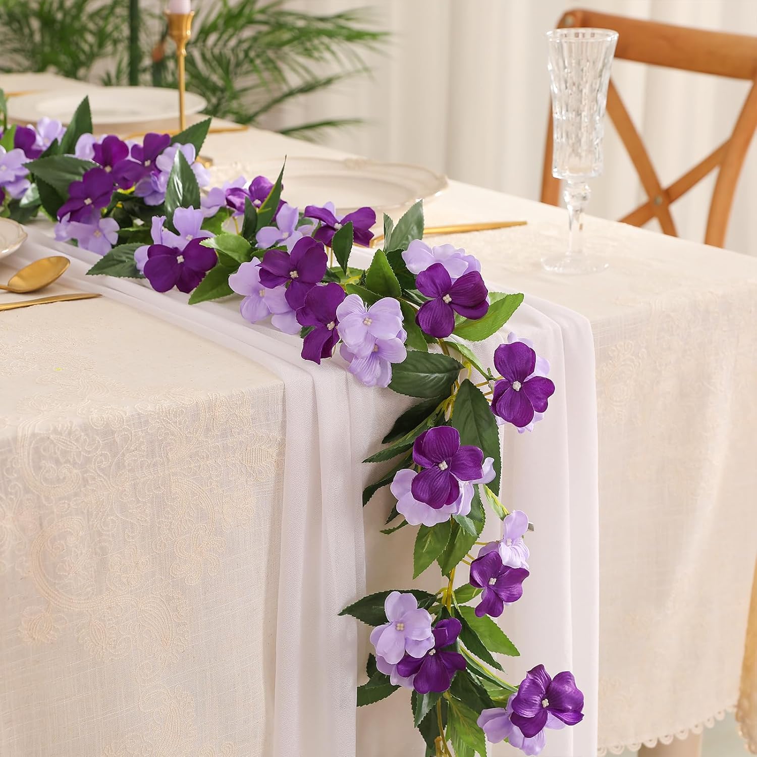 NayaFlora Artificial Rose Flower Garland for Wedding & Party Decor
