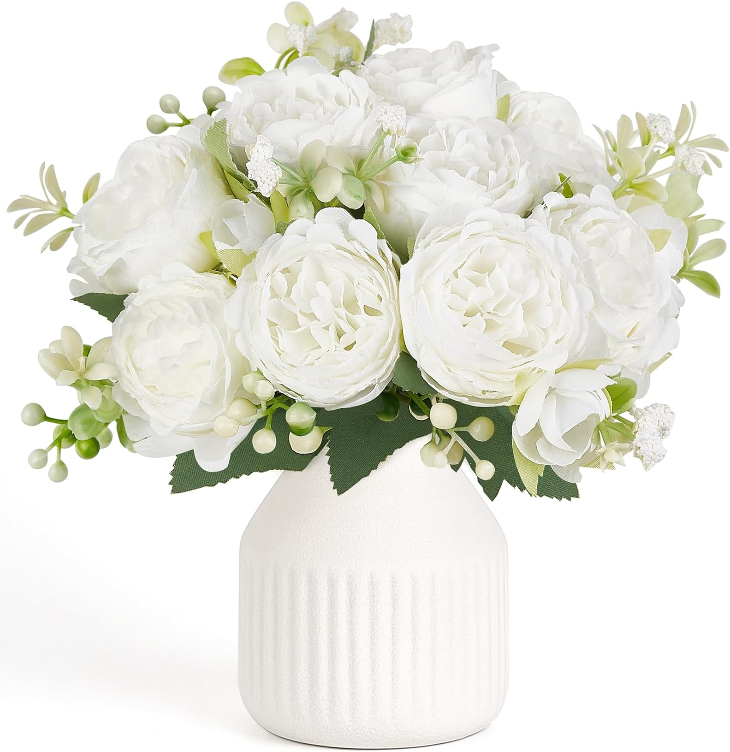 NayaFlora Artificial Silk Floral Arrangement with Vase for Home Table Decor